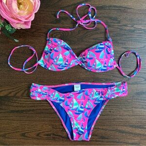 Gilly Hicks Sailboat print bikini, size M